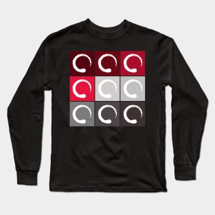 Pop Art Japanese Enso Circle Asian inspired retro 80s style 429 Long Sleeve T-Shirt